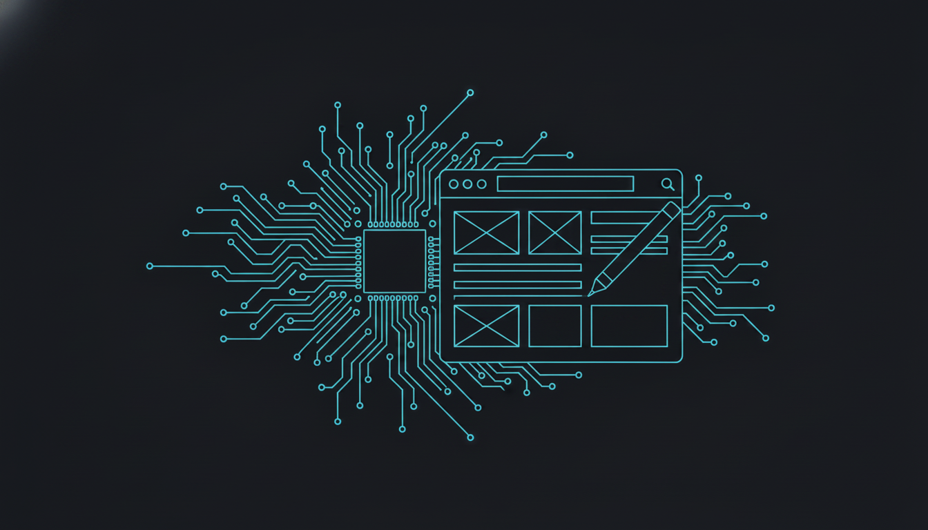 Technical web schematic outlines